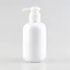 En stock botella de PET blanca de porcelana Boston de 200 ml Bomba de presión botella para desinfectante de manos, desinfectante, champú, gel de ducha