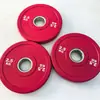 Placa para Barra Macaron Totalmente Colada 2,5KG Vermelha Resistente a Quedas Alta Elasticidade Academia Casa Placa de Peso