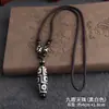 Cadena de Suéter con Colgante de Ágata de Xizang Dzi de Nueve Ojos Collar Colgante Estilo Étnico Vintage Accesorios Unisex Colgante Largo en Stock