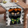 Nuevo Mantel Transfronterizo de Halloween Serie Calavera Calabaza Decorativo para Mesa de Café Aislante Térmico Antideslizante Mantel de Lino