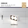 Sala de estar minimalista montada en Ming sin luces principales, luces de cubo, luces Gersan, focos antideslumbrantes, focos LED de techo, downlights de techo