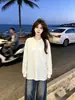 Camiseta de manga larga con botones, estilo coreano, moderna, de nicho, personalidad simple, para ir al trabajo, para mujer, nuevo estilo casual de otoño 2026