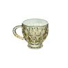 Taza de té resistente al calor directa de fábrica estilo europeo engrosada vaso de vidrio para restaurante taza de agua chapado iónico ámbar taza de café