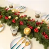Adornos navideños de ratán con agujas de pino transfronterizos de Amazon, adornos navideños de ratán con agujas de pino de imitación, adornos navideños para colgar en la puerta.