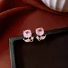 Brincos de Flor em Zircônia com Agulha de Prata Galvanizada a Ouro Real, Brincos de Moda de Luxo Leve de Alta Qualidade, Brincos Versáteis Exquisitos de Nicho para Mulheres