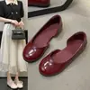 Bailarinas de corte lateral estilo francés para mujer, nuevo modelo de verano 2026, punta redonda, zapatos Mary Jane suaves y versátiles