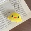 Pingente Fofo e Engraçado de Franguinho Amarelo e Porquinho Rosa para Bolsas, Pingente de Mochila Mini Desenho Animado, Presente para Melhores Amigos