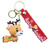 Chaveiro de Boneca de Natal Transfronteiriço Feito de Material Plástico Macio, Pingente de Bolsa Estilo Europeu e Americano, Inclui um Pequeno Pingente da Moda de Presente