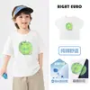 Camiseta de Manga Curta de Algodão Puro para Meninos Europeus Verão 2026 Nova Roupa Infantil Top de Verão para Crianças Pequenas