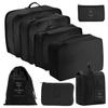 Conjunto de Armazenamento de Viagem com Compartimentos para Organização Fácil, Conjunto Multifuncional de Sete Peças para Organização Doméstica e Armazenamento Portátil