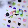 Arte de Uñas de Gato Mate Lindo y Divertido con Expresiones Hakiimi Originales y Micro-Relieves, Pegatinas de Uñas Portátiles con Adhesivo Posterior