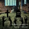 Halloween Mão de Fantasma Preta Lápide Inserção Gramado Externo Jardim Decoração de Lápide Halloween Pátio Inserção