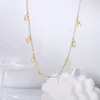 Collar de cadena cruzada geométrica fría estilo ins europeo y americano para mujer, nuevo collar popular con letra en inglés, joyería P642