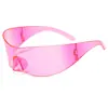 Nuevas Gafas de Sol de Una Pieza con Montura Cuadrada Tendencia Europea y Americana Gafas Sexy Hip-Hop Y2K Gafas Cyberpunk Venta al por Mayor