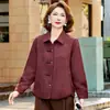 2026 Novo Casaco Casual da Moda para Mães, Elegante e Emagrecedor, Tamanho Grande, Versátil para Mulheres de Meia-Idade, Primavera e Outono