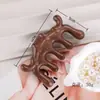 Peine de Masaje, Peine Engrosado para Cabello Largo, Peine de Cinco Dientes, Peine Redondo de Sándalo para Meridianos, Peine Pequeño Portátil para Masaje del Cuero Cabelludo