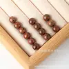 Pulsera de Cuentas Sueltas de Sándalo Dorado Natural Accesorios de Cuentas de Buda Cuentas Retorcidas a Mano para Bricolaje Venta al por Mayor Cuentas Redondas de Sándalo Dorado Individuales