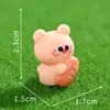 Mini figura de oso de pan de dibujos animados para micropaísaje, decoración de jardín DIY, adorno de escritorio mini