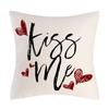 Funda de almohada transfronteriza para San Valentín, nueva y sencilla, para fiesta de amor, para sofá de casa, decorativa.
