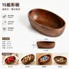 Tigela de Frutas de Madeira de Acácia Sólida Bandeja de Madeira Prato de Madeira em Forma de Barco Prato de Jantar Bandeja Criativa para Lanches em Casa Prato de Sushi