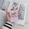 Portatarjetas de Lazo Portatarjetas Portatarjetas Estuche Pequeño para Teléfono Móvil Chanel Billetera de Monedas Estilo Ins de Alto Valor Bolso Pequeño Creativo para Mujer