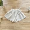 Conjunto de dos piezas formado por camiseta y pantalón corto, para niña, verano 2025