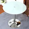Mesa redonda de vidro temperado Apartamento pequeno Mesa de centro moderna simples janela de sacada Mesa pequena Mesa de jantar econômica de moda Mesa de negociação
