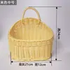 Cesta Colgante de Pared de Mimbre Sintético, Cesta Tejida de Mimbre, Cesta de Mimbre Tejido de Plástico, Cesta de Almacenamiento para Cebolla, Jengibre, Ajo en la Cocina, Cesta Colgante para Utensilios de Cocina, Cesta de Mimbre