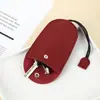 Bolsa de Almacenamiento para Llave de Coche, Estilo Geométrico, con Cubierta, Piel Suave, Tipo Broche, Compacta, Portátil, Estuche para Llaves con Cubierta