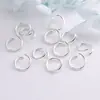 Anillo de conexión de acabado para pulsera de collar DIY, anillo abierto de acero inoxidable color oro 18k, se puede cerrar, material para pulsera de mano