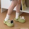 Hebilla para zapatos con forma de bola de carbón de peluche, divertida y bonita, para hacer tú mismo, con agujeros, accesorios con hebilla estéreo.