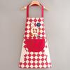 Delantal impermeable y a prueba de aceite para adultos, ropa de trabajo con dibujos animados para imprimir, ideal para cocina, hogar y catering.