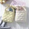 Bolso de Mano con Lazos Nuevo Acolchado con Forma de Corazón Grande, Estilo Fresco y Dulce, Bolso Tote Portátil de Alta Apariencia