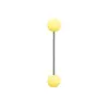 Plataforma de comercio electrónico transfronterizo para Europa y Estados Unidos para anillo de lengua con bola de goma color caramelo simple decoración de lengua joyería de punción de acero inoxidable