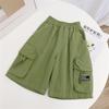 [Bienestar por Tallas Agotadas] Pantalones Cortos de Verano Holgados para Niños Haima Estilo Occidental Ropa Infantil Coreana Pantalones de Cinco Puntos Ropa Infantil Pequeña y Mediana