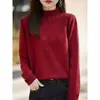 Novedades 2026 de comercio exterior, estilo coreano para primavera, otoño e invierno, tops de punto, suéteres, prendas de punto de color liso y capas base de moda para mujer de talla grande