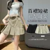 Elegante falda plisada de verano para mujeres petite, dulce y fresca, juvenil, versátil, falda corta casual