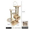 Marco de escalada para gatos transfronterizo, Casa para gatos, Árbol para gatos, Estructura de escalada para gatos con cápsula espacial integrada, Tablero multicapa de madera maciza, Tamaños grandes y pequeños para uso doméstico