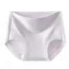 Diseño simple de tiro alto con cintura ancha, cómodos bóxers cortos, suaves y amigables con la piel, cobertura total de cadera, alta elasticidad, ropa interior para mujer anti-pellizcos 2253