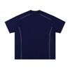 220g 20 Piezas Algodón Puro Verano Nuevo Cuello Redondo Línea Suelta Empalme Marca Trendy Oversize Pareja Camiseta Manga Corta