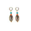 Collar de Cuentas de Cerámica Estilo Bohemio Ágata Roja Piedra Natural Collar y Aretes Color-Blocking Set de Joyería para Mujer