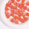 Ins cuentas de corazón repujado de colores con orificio recto de doble cara electrochapadas accesorios de materiales para pulsera collar joyería cuentas sueltas