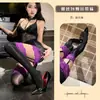 Atração Metade Açúcar "Hibisco" Sexy Oleoso Brilhante Sedoso Renda Costurada Bodycon Saia Strappy Tentação Erótico Meia-Calça Preta Mulher