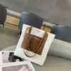Bolso de Lona Simple Nuevo Ins Bolso de Mano Literario y Conveniente Bolso de Hombro de Gran Capacidad Estilo Preppy Coreano Bolso para Mujer