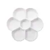 Paletas de Pintura Grandes, Médias e Pequenas em Formato de Flor de Ameixa, Caixas de Mistura para Tinta Acrílica, Aquarela e Guache, Bandejas de Pintura Atacado