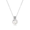 Cadena de Suéter Larga con Colgante de Perla Gris Princesa Diana para Mujer, Collar Accesorio de Otoño e Invierno, Cadena de Cuello Accesorio de Nicho de Lujo de Alta Gama