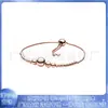 Pulsera Pandora s925 chapada en plata cuproníquel pulsera básica de cadena de cuero nueva accesorios de joyería simples para DIY
