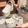 Zapatos Nuevos de Suela Gruesa con Agujeros para Mujer 2026, Sandalias de Plataforma Antideslizantes para Playa, Sandalias Cerradas de EVA, Pantuflas de Verano para Exteriores para Mujer