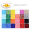 Caja de Cuentas de 24G 24 Colores Juego de Cuentas Accesorios para Pulsera Pulsera Collar Hechos a Mano DIY