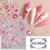 Zhengxiang Venta Caliente Transfronteriza Pegatinas DIY para Uñas de Navidad en Relieve 5D Papá Noel Copo de Nieve Pegatinas para Uñas de Celebridad de Internet OEM